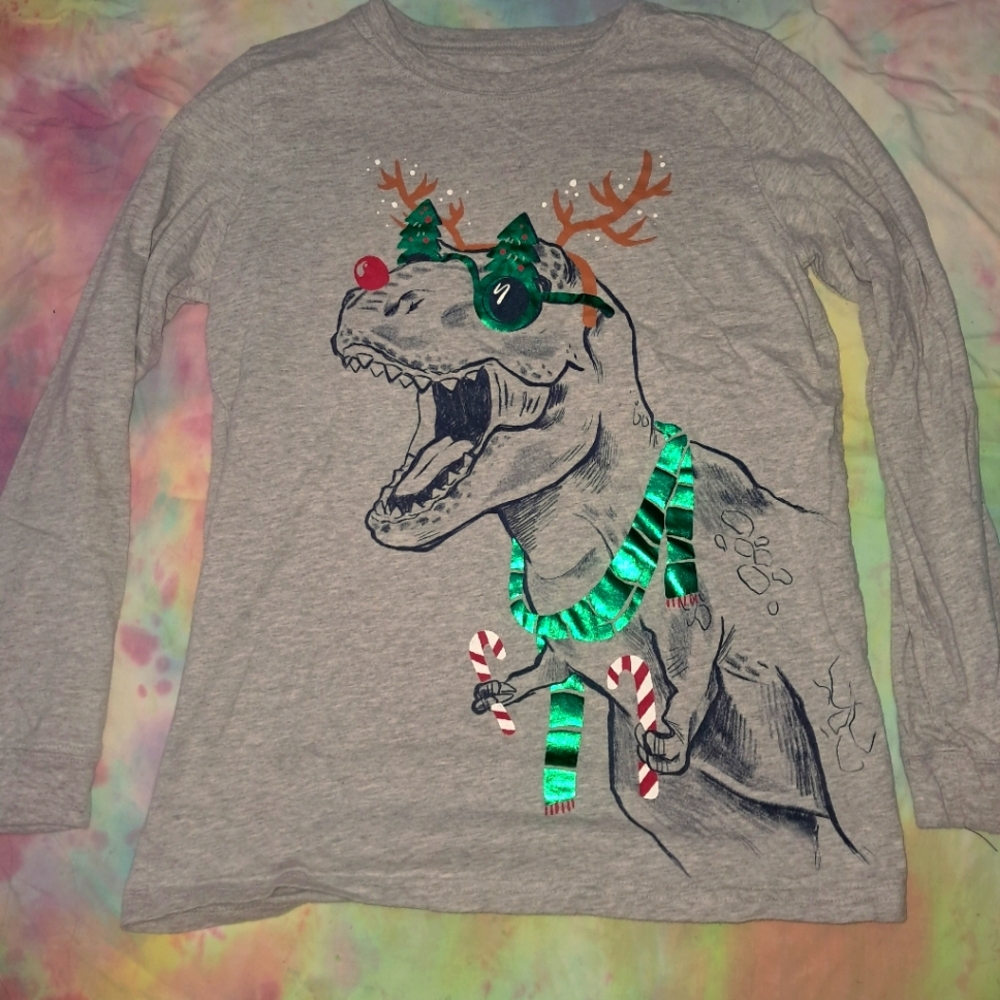 Christmas Trex long sleeve shirt